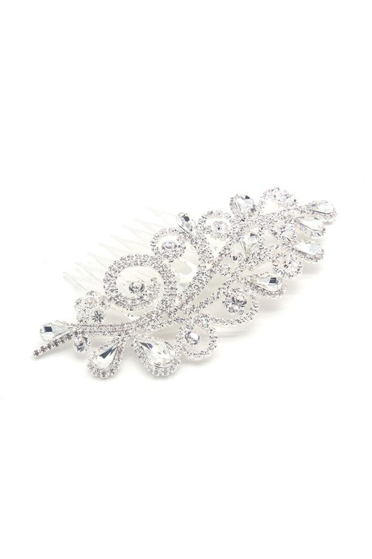 Flower Leaf Bridal Theme Hair Comb Pins