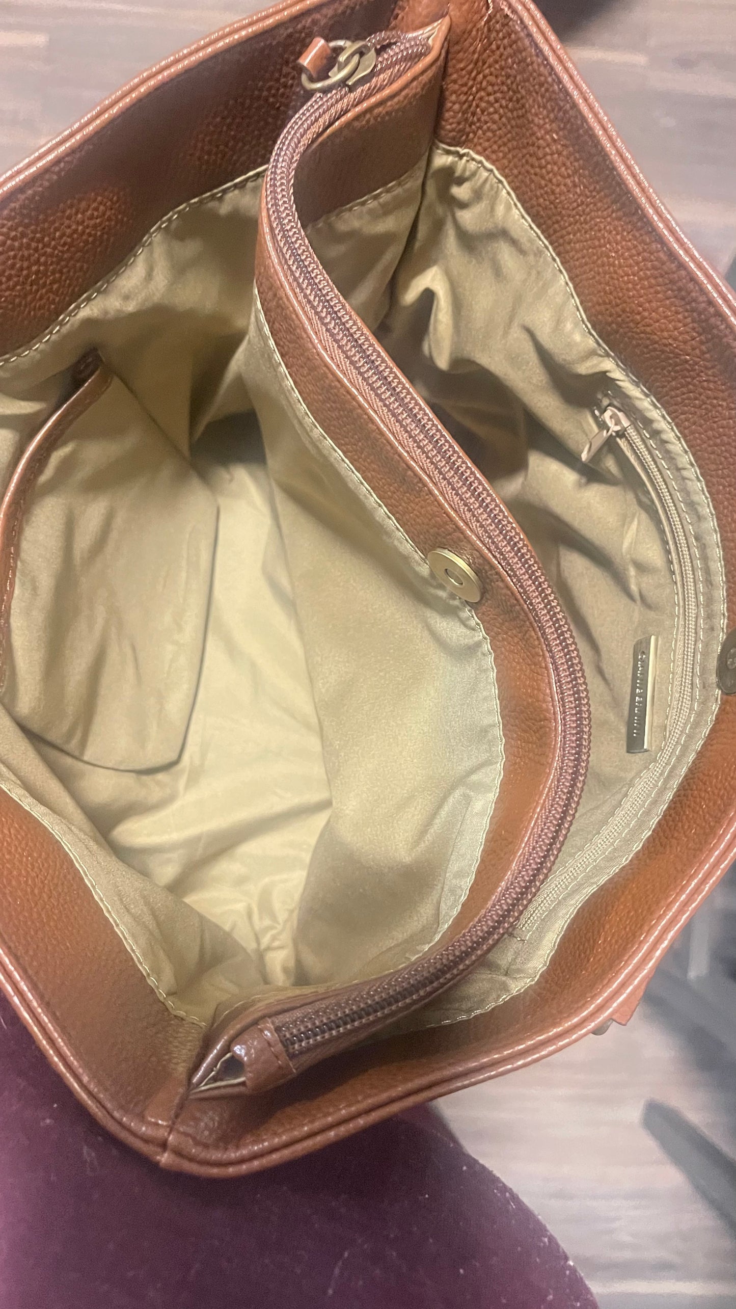 Giani Bernini Leather Tote brown Bag