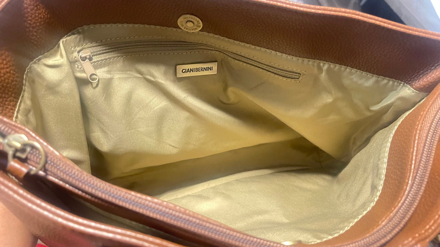 Giani Bernini Leather Tote brown Bag