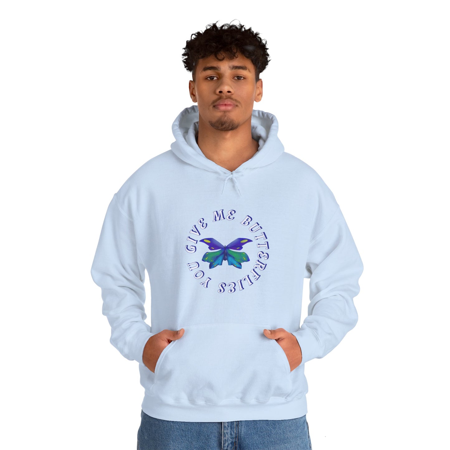 Unisex Heavy Blend™ Hooded Butterfly Sweatshirt