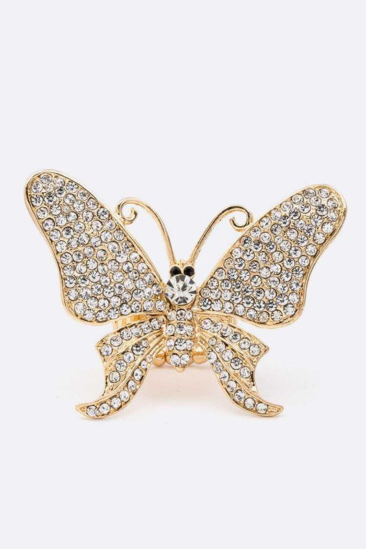 Crystal Butterfly Iconic Stretch Ring