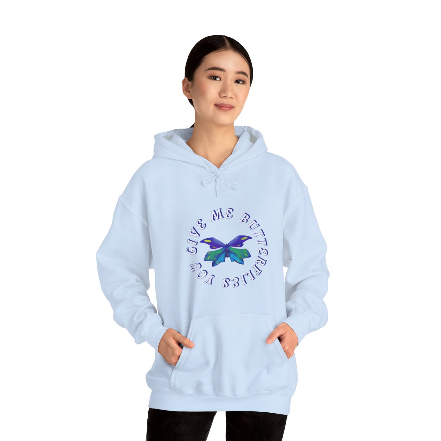 Unisex Heavy Blend™ Hooded Butterfly Sweatshirt