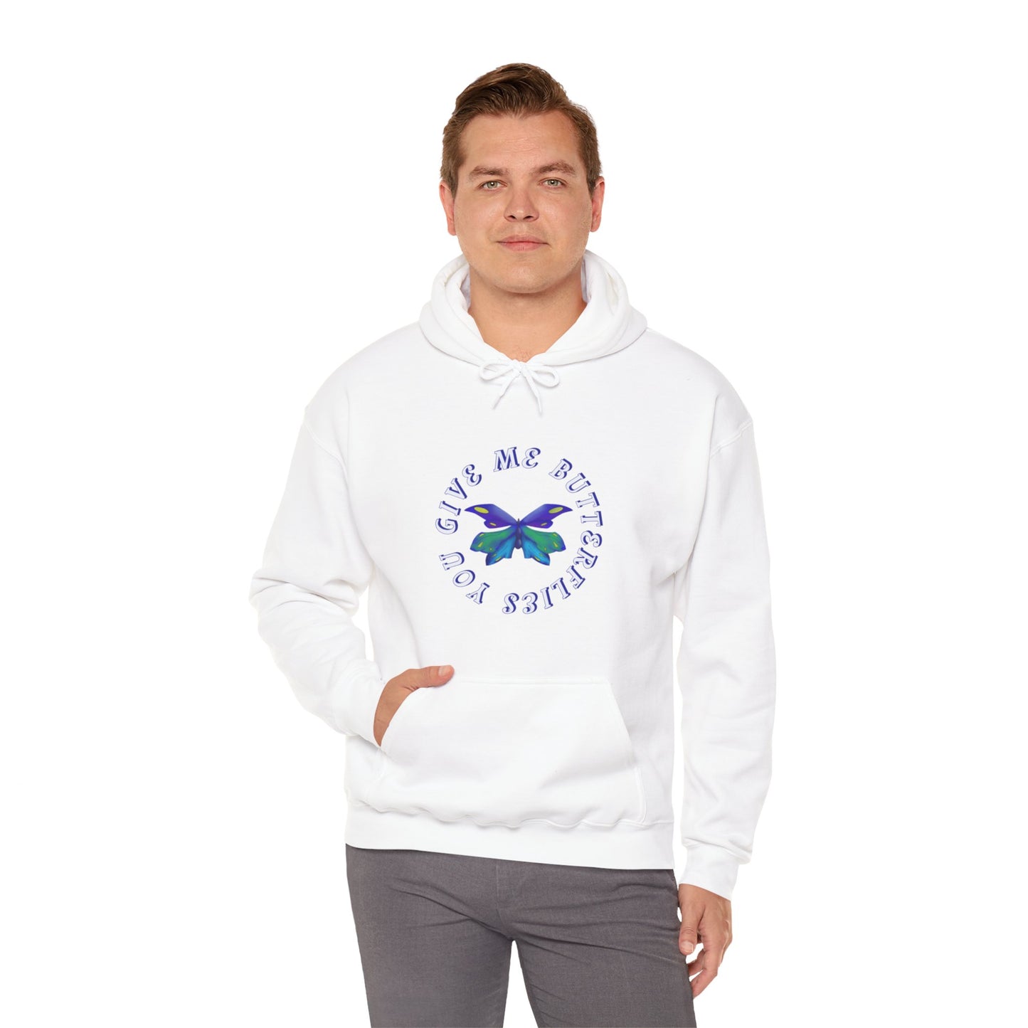 Unisex Heavy Blend™ Hooded Butterfly Sweatshirt