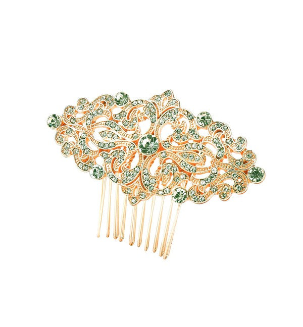 Symmetry Rhinestone Hair Comb