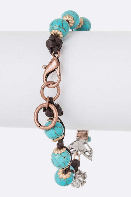 Brave Turquoise Beads Bracelet