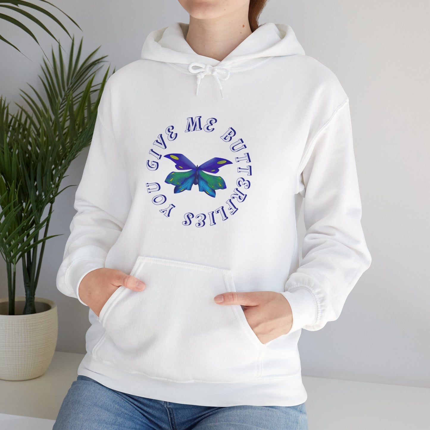 Unisex Heavy Blend™ Hooded Butterfly Sweatshirt