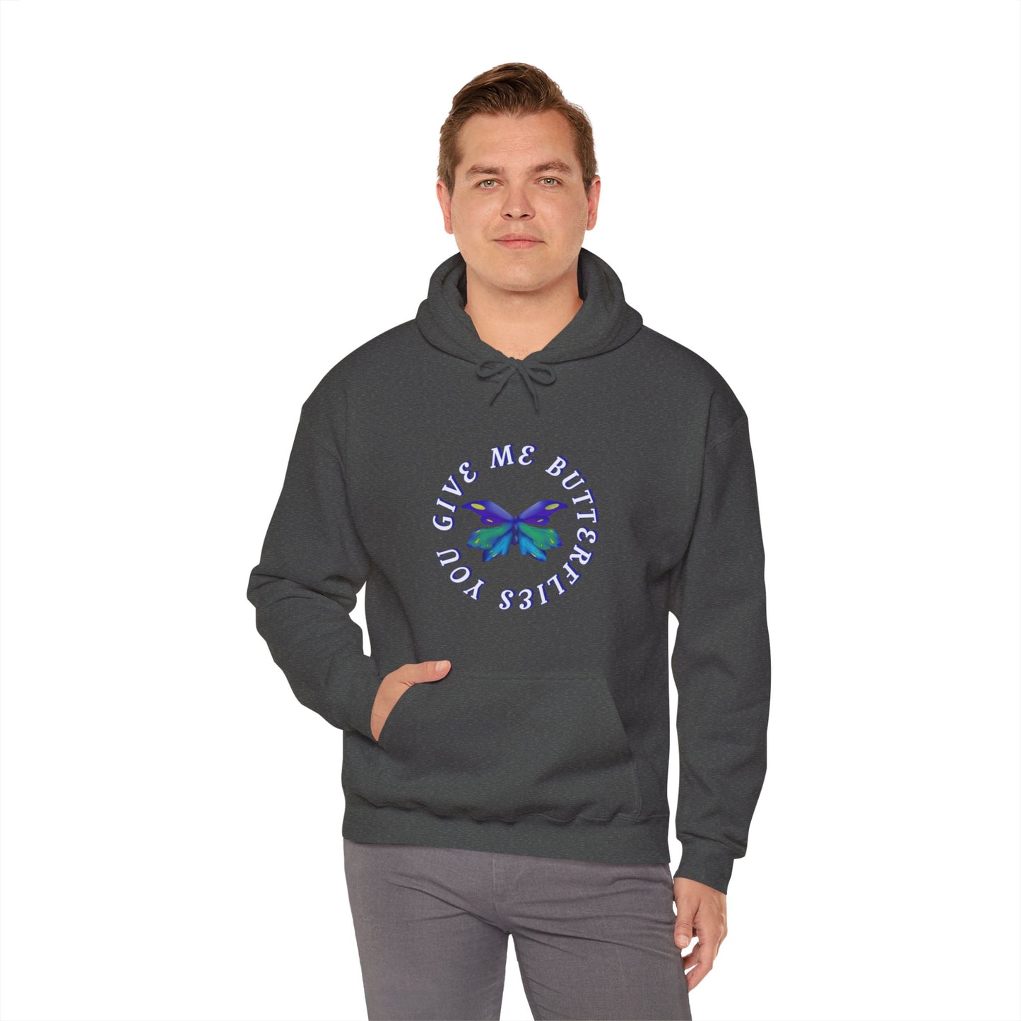 Unisex Heavy Blend™ Hooded Butterfly Sweatshirt