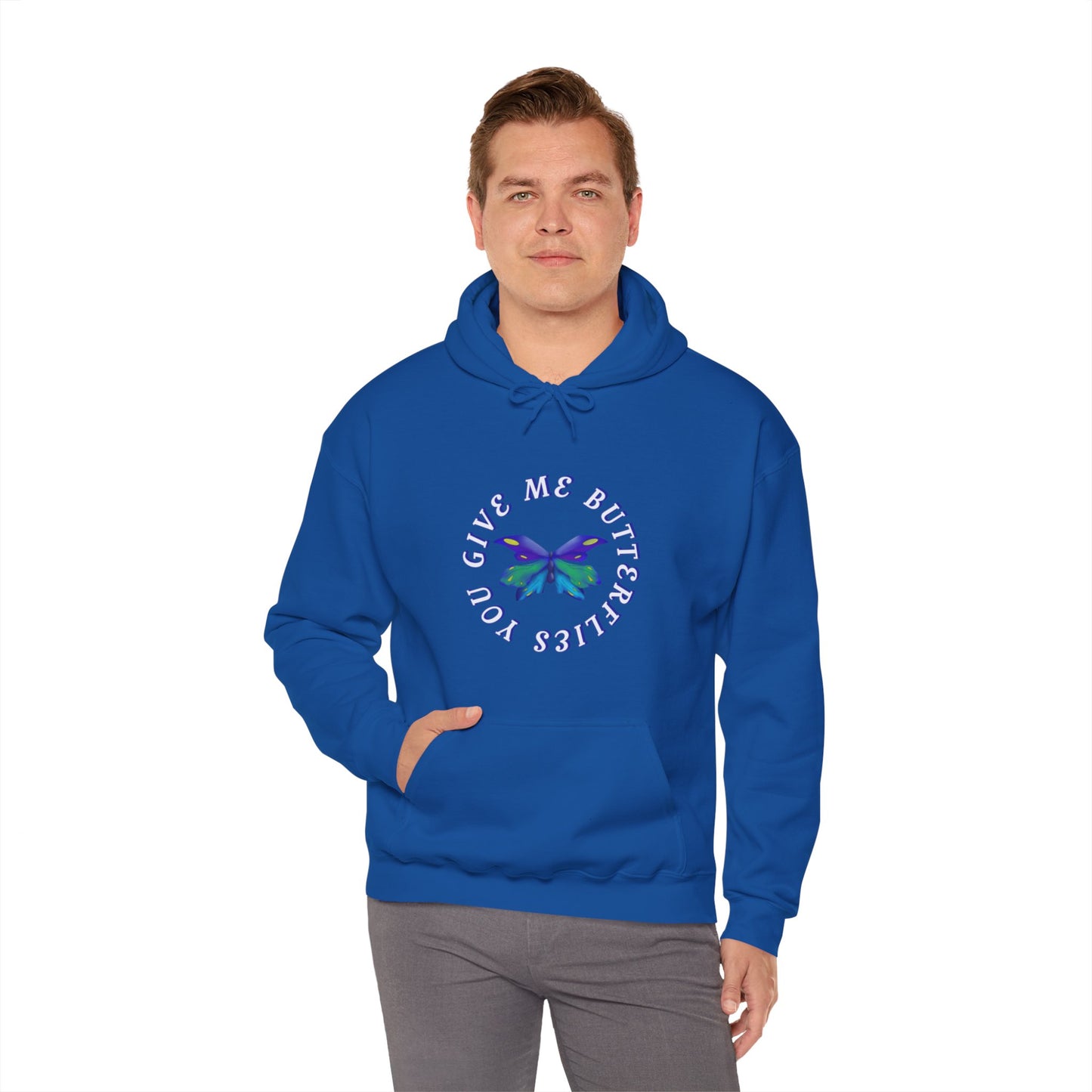 Unisex Heavy Blend™ Hooded Butterfly Sweatshirt