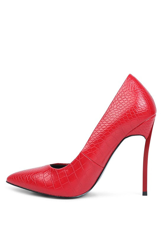 Urchin Croc Patterened High Heeled Sandal