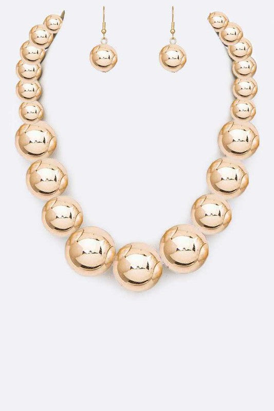 Shiny Beads Iconic Collar Necklace Set