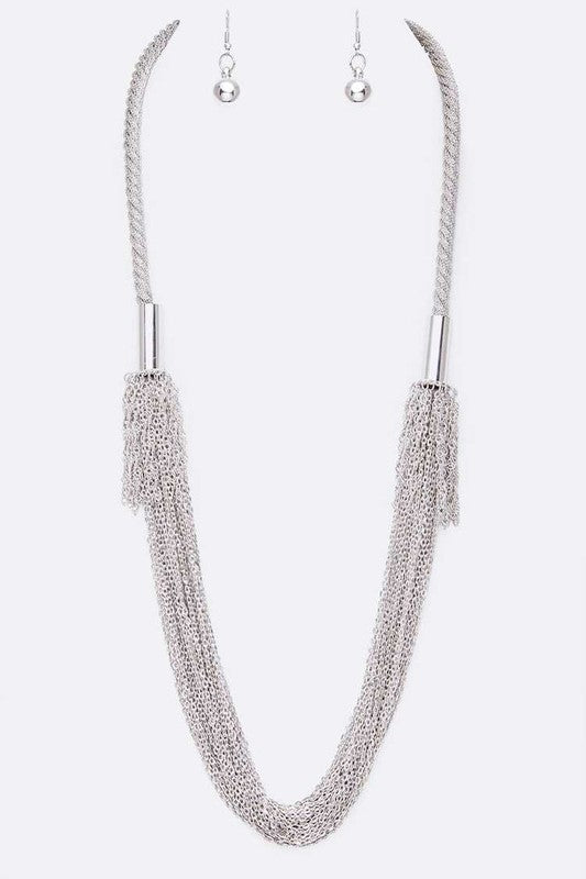 Zillion Fine Chain Long Necklace Set