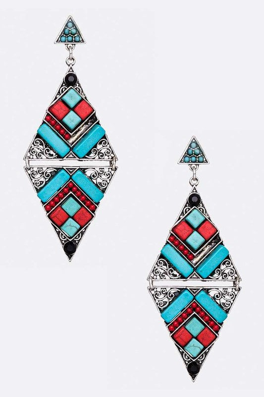 Iconic Stone Pave Western Earrings