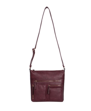 INC International Concepts Messenger Crossbody Bag Wine