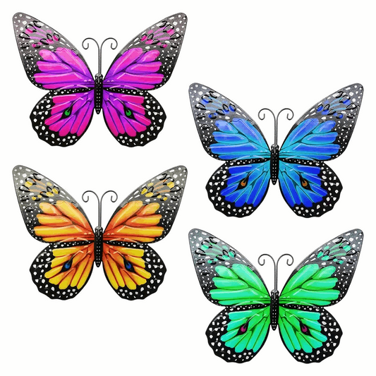 3D Metal Butterfly Wall Decor - Home, Garden, Bedroom, Wedding, Party & Holiday Decor