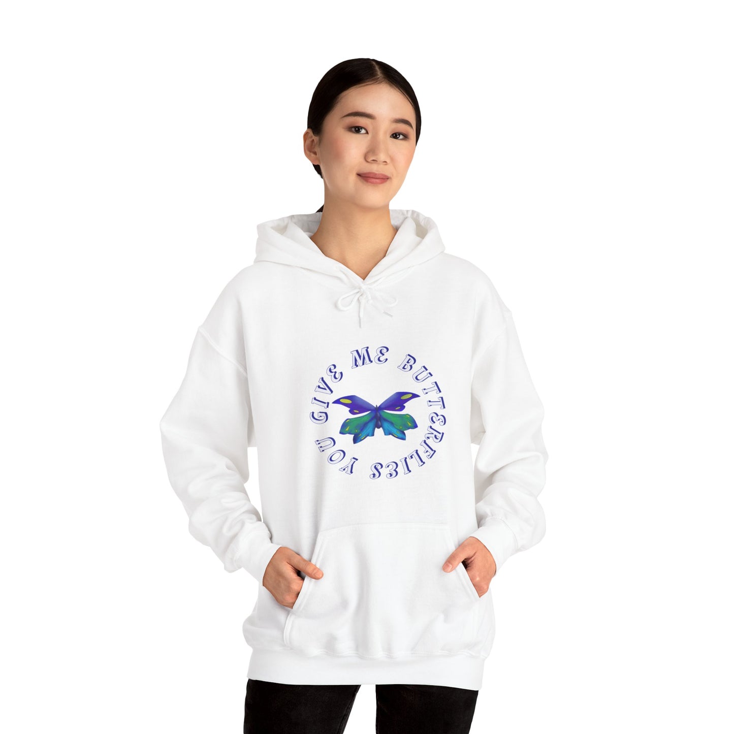 Unisex Heavy Blend™ Hooded Butterfly Sweatshirt