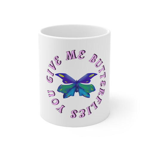 Ceramic Butterfly Mug 11oz