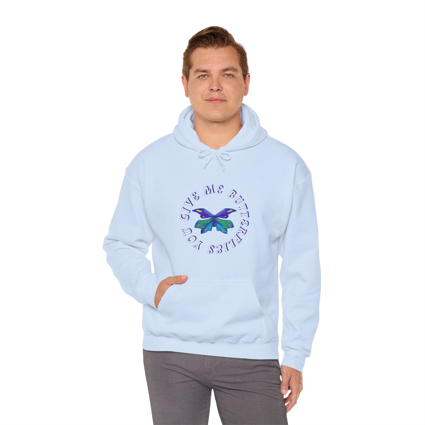 Unisex Heavy Blend™ Hooded Butterfly Sweatshirt