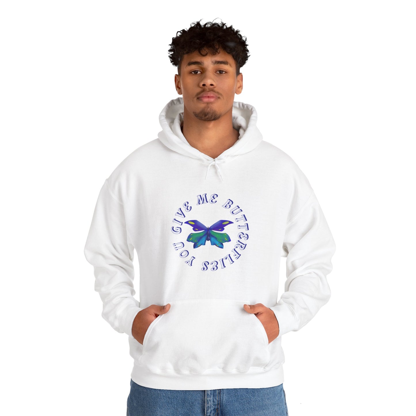 Unisex Heavy Blend™ Hooded Butterfly Sweatshirt