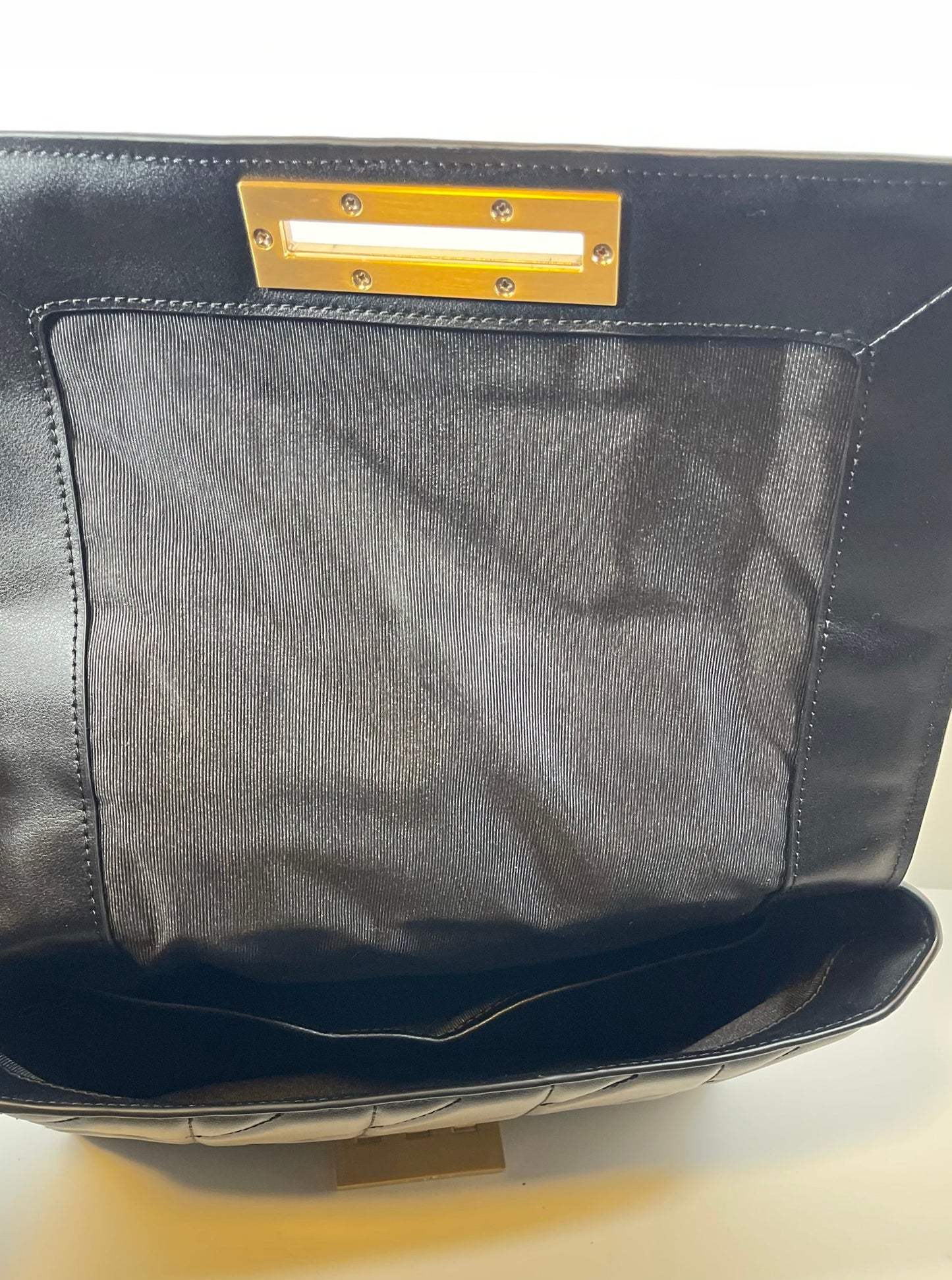 Zac Posen Earthette Leather Jumbo Soft Chain Shoulder Bag Black