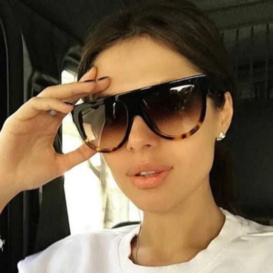 Black leopard Women Sunglasses Rivet Shades UV400 Eyewear