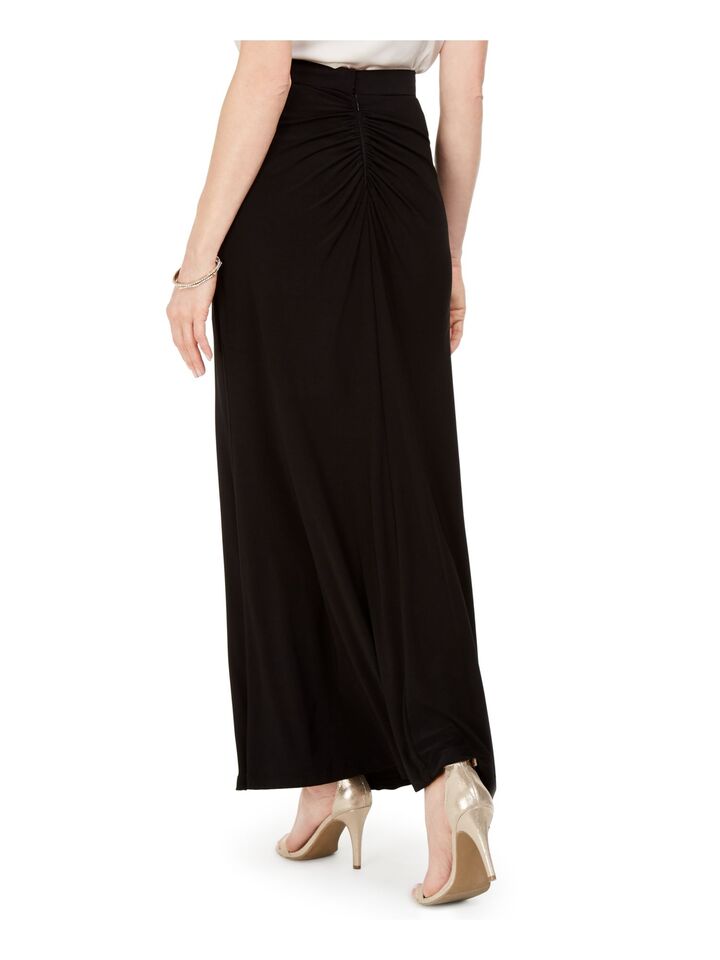ADRIANNA PAPELL Gathered Full-Length Evening Pencil Skirt Black 6