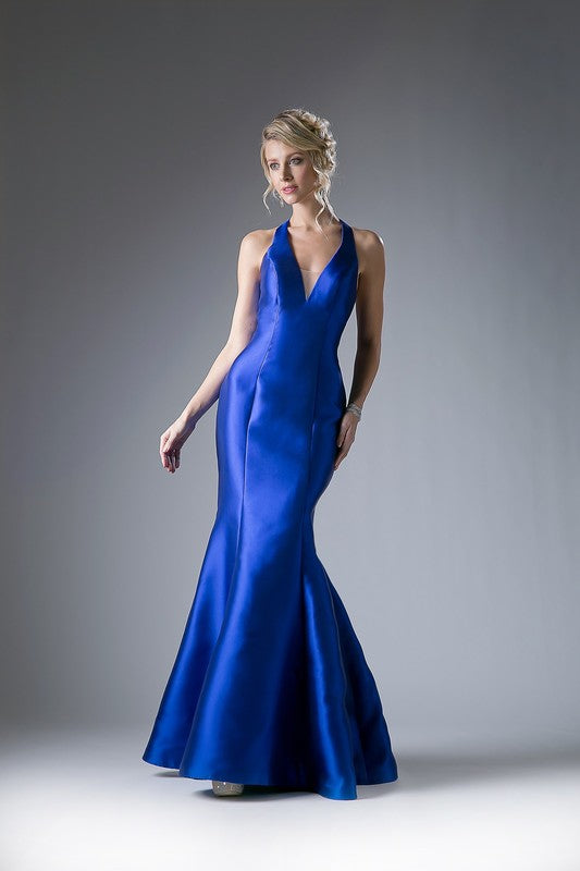 Plus Size Mermaid Gown Royal Blue