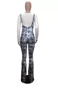 Blue and White Plus Size Pants