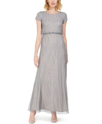 Adrianna Papell Embellished Gown Evening Dress