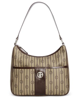 Giani Bernini Stripe Signature Hobo Khaki - Desireez 