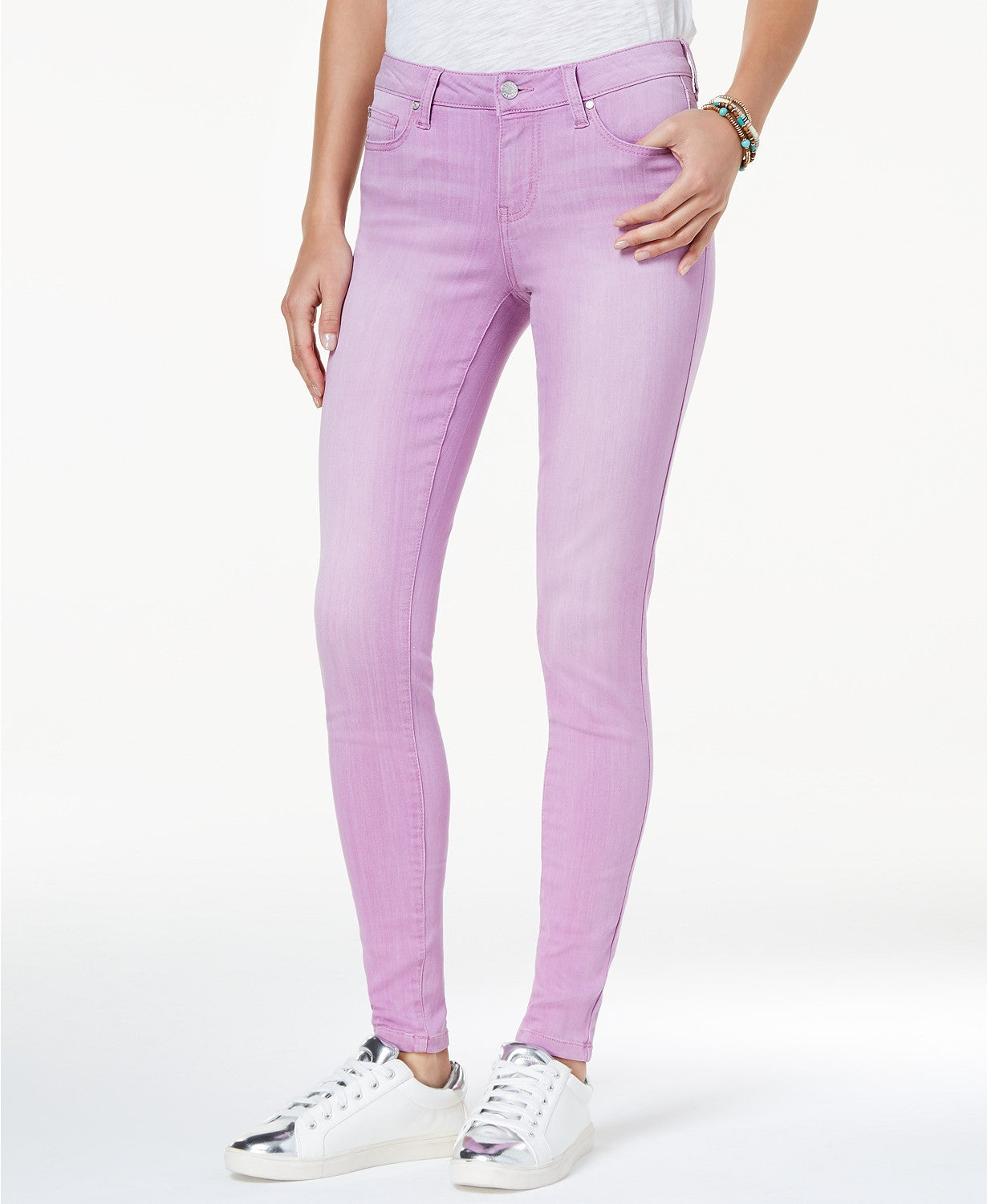 Celebrity Pink Colored Skinny Jeans - Desireez 