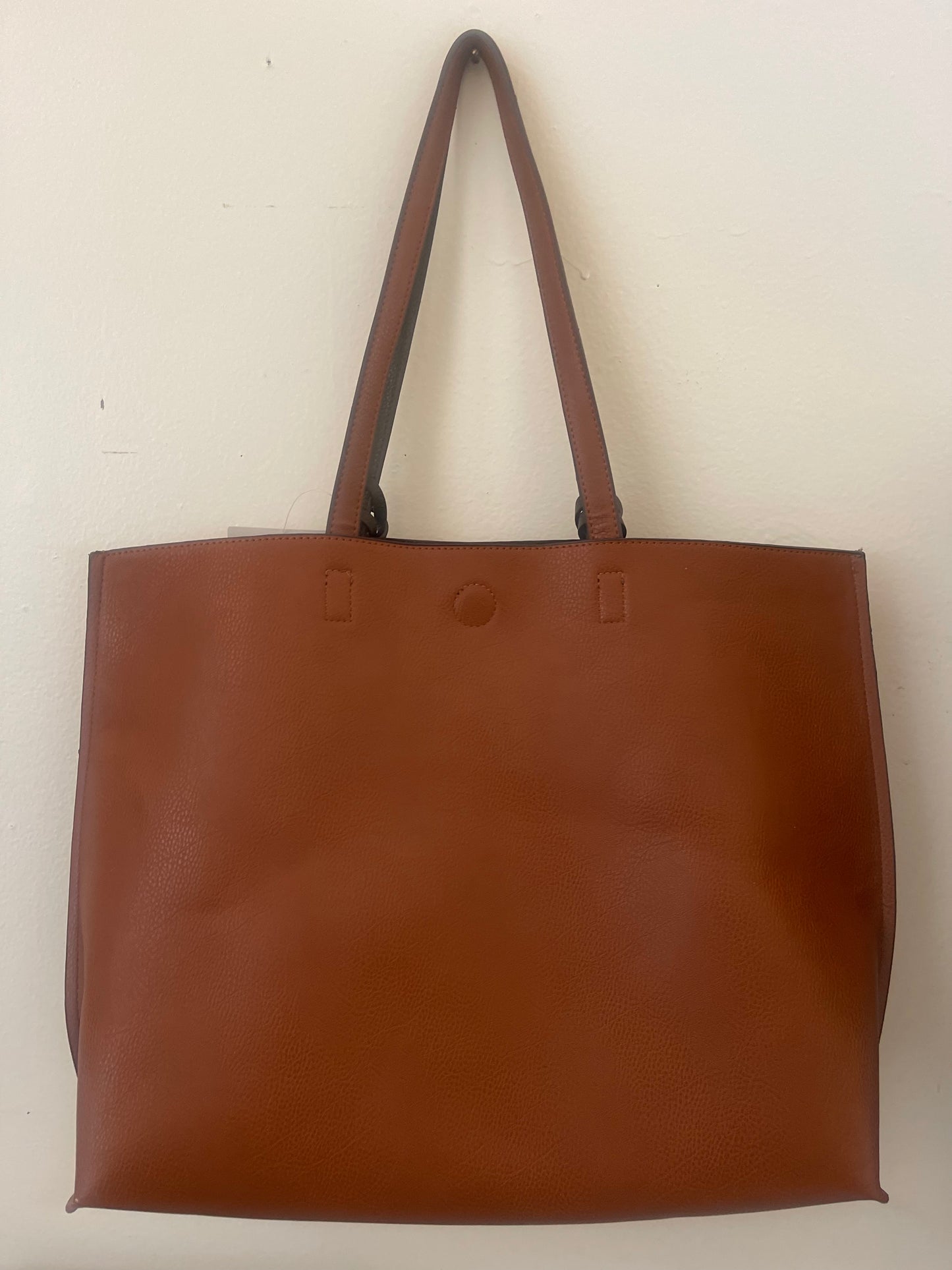 Lord & Taylor Everyday Reversible Tote-COGNAC