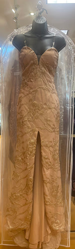 Zoey Grey Gold Strapless Dress