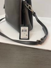 DKNY Paige Small Leather Satchel Gray
