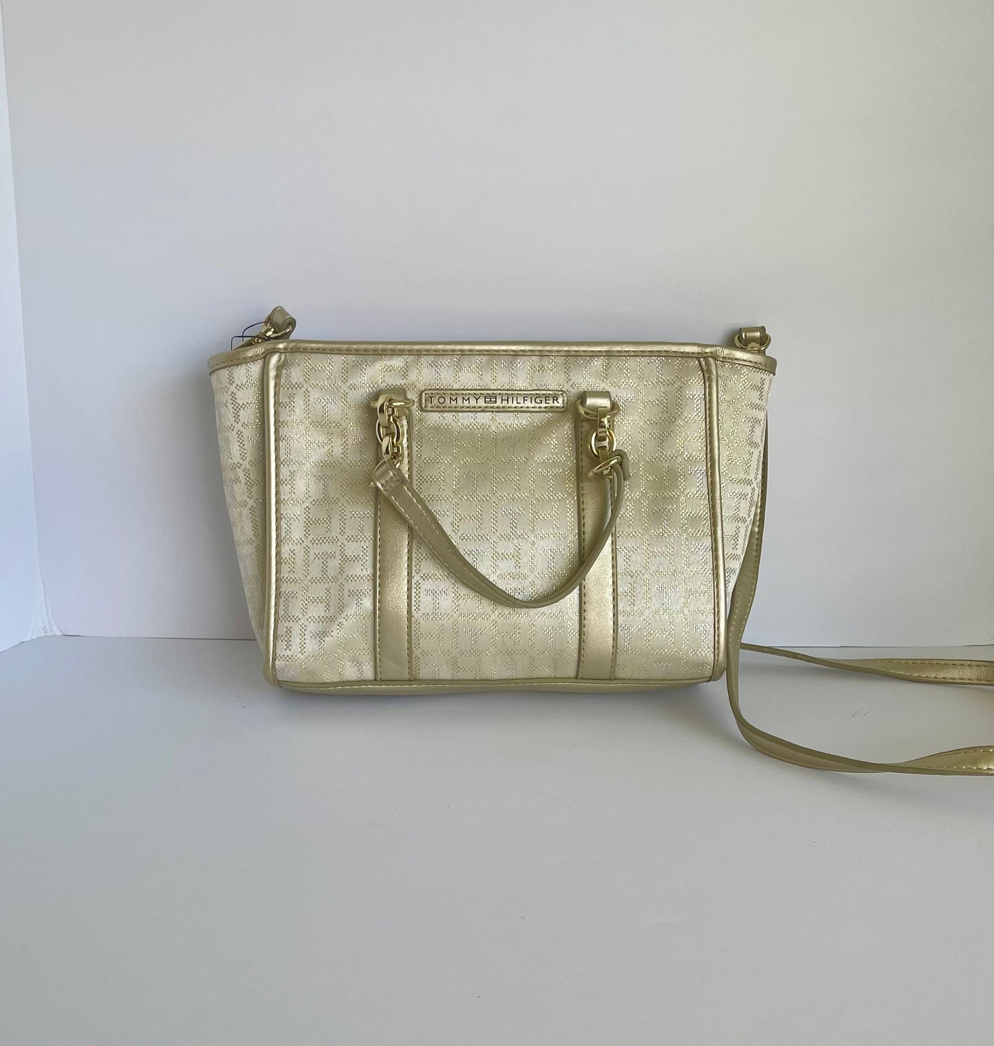 Tommy Hilfiger gold strapped handbag