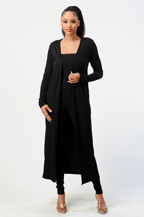 Jumpsuit and Cardigan Black