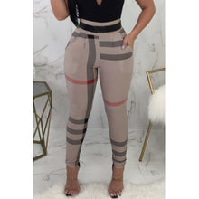 High Elastic Waist Irregular Striped Printed Pants(Without Belt,Batch Print) - Desireez 